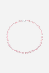 Andcopenhagen Jewelry - Perlehalsklæde - Rosa kvarts - Ebba