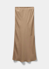 Satin nederdel - Sand - S2452102 - Sofie Schnoor