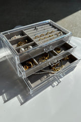 Andcopenhagen Jewelry - Jewelry organizer Sally - 3 drawers with velvet trays - Plexiglass