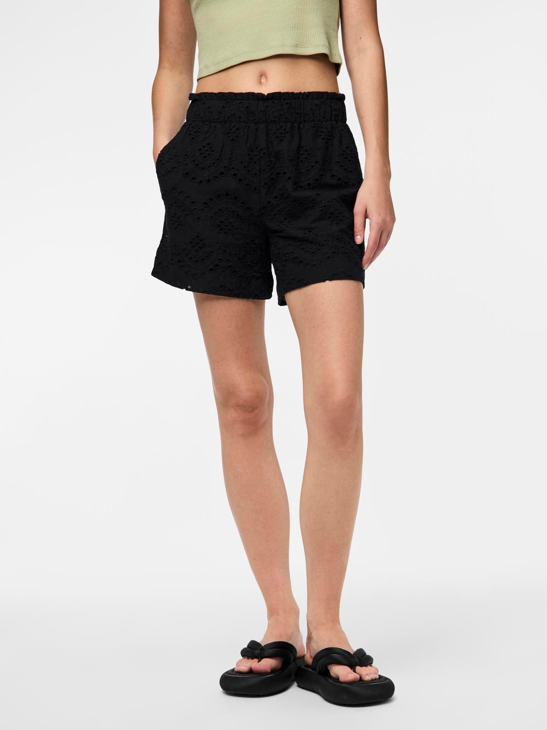 Pieces Underdele Sort Blonde Shorts - Vilde - Pieces