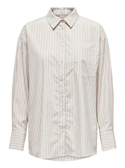 Striped shirt - White/beige - Pena - Only