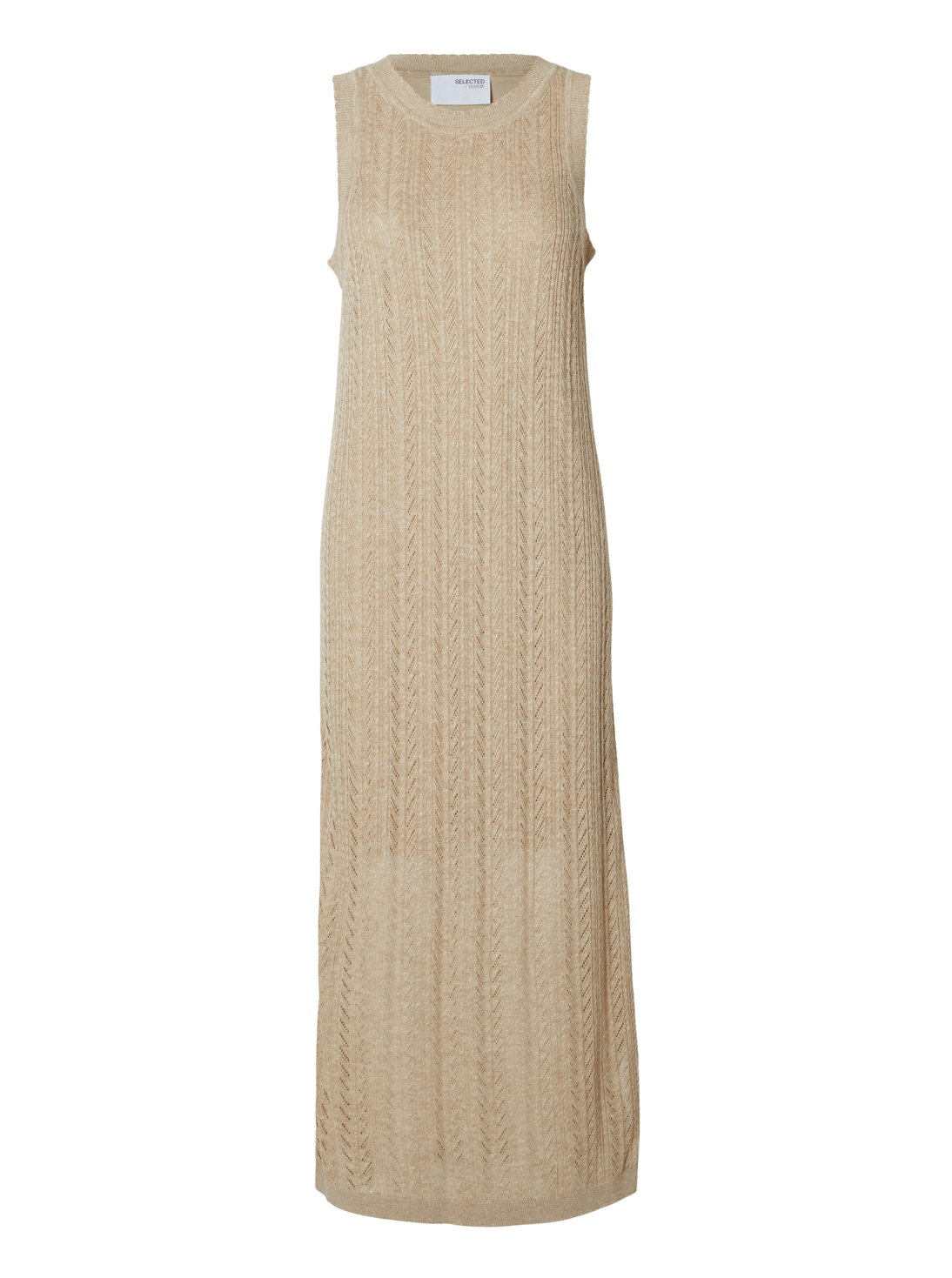 Selected Femme Strik kjole - Beige - Hennah - Seledcted Femme