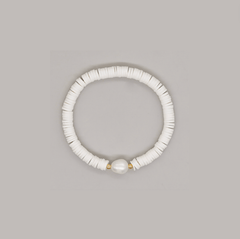 Summer pearl bracelet - White - Andcopenhagen