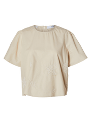 T-shirt - Beige - Melli - Selected femme