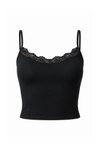 Sassy Copenhagen - Strop Top med blonder - Sort - Noa