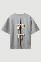 The Garment - T-shirt - Grey Melange - TG Bow
