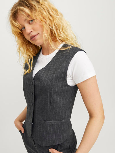 JJXX Overdele Vest - Grå stribet - Mary brushed - JJXX