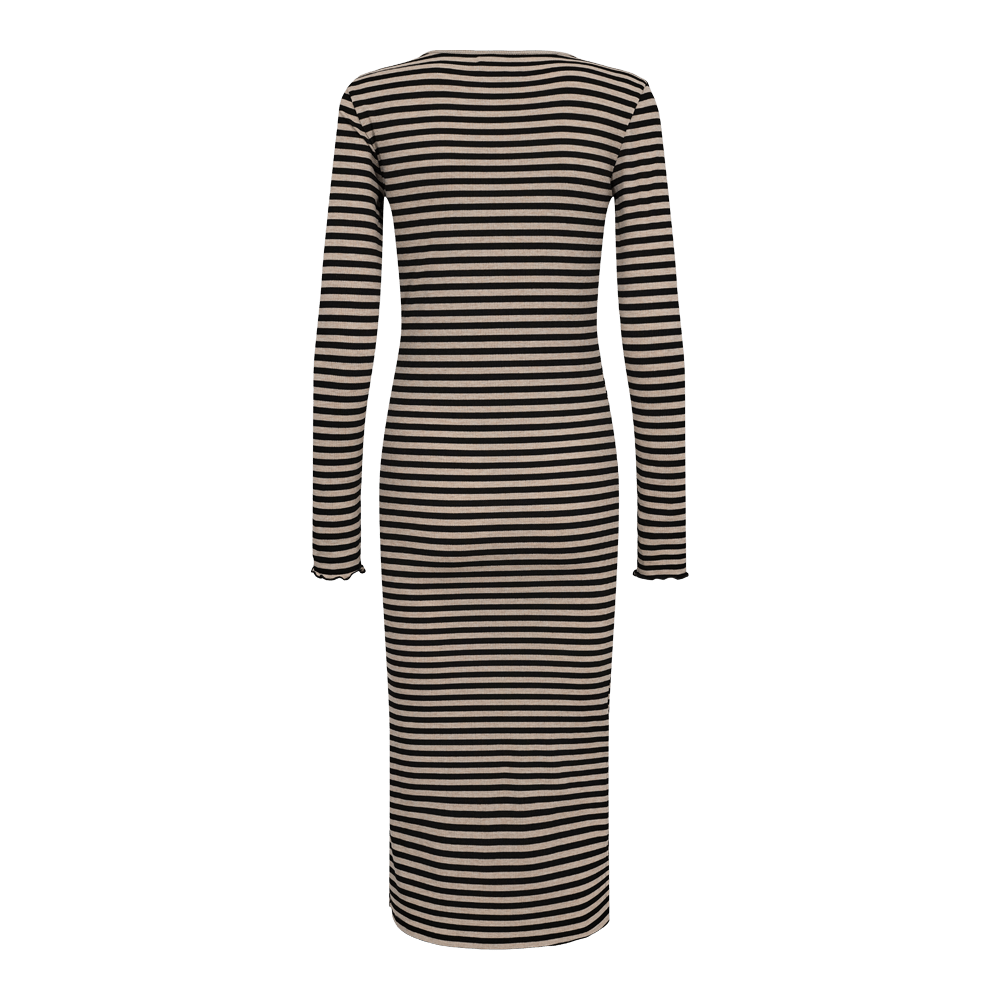 Liberté Kjoler Viskose kjole - Sesame black stripe Natalia - Liberté