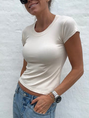 Viskose t-shirt - Creme - Vinni - Sassy Copenhagen