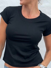 Viskose t-shirt - Sort - Vinni - Sassy Copenhagen