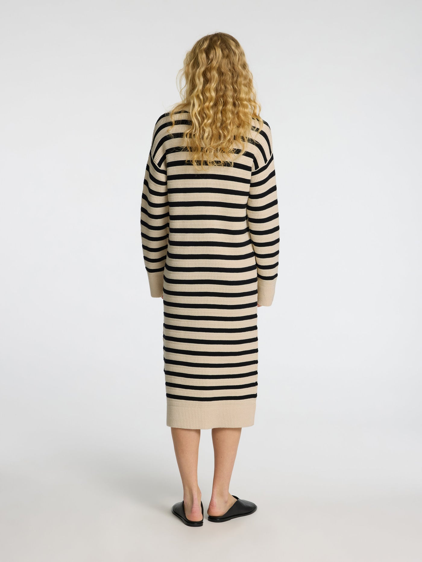 Selected Femme - Kjole - Strik birch stripe - Fina