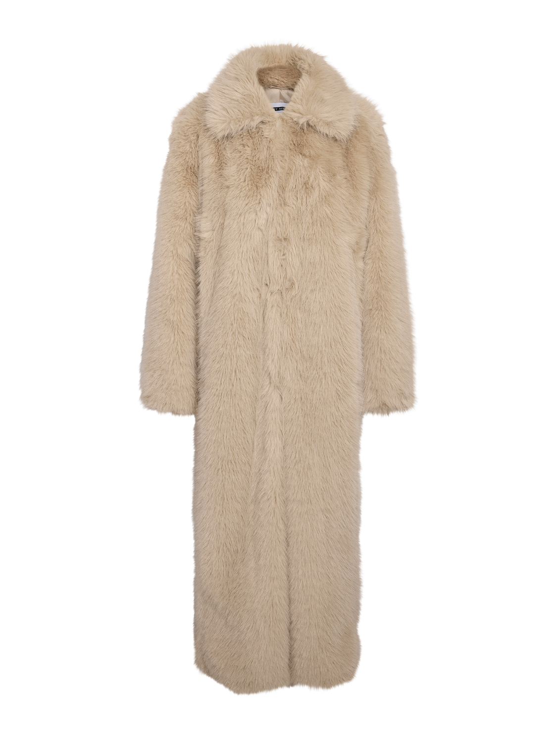 Noisy May - Jakke - Oatmeal - Evie Fur X-Long - Stilkompagniet.dk