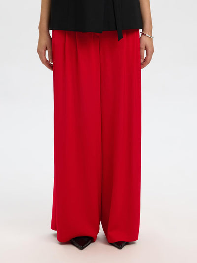 Selected Femme - Pants - Red - Leonore