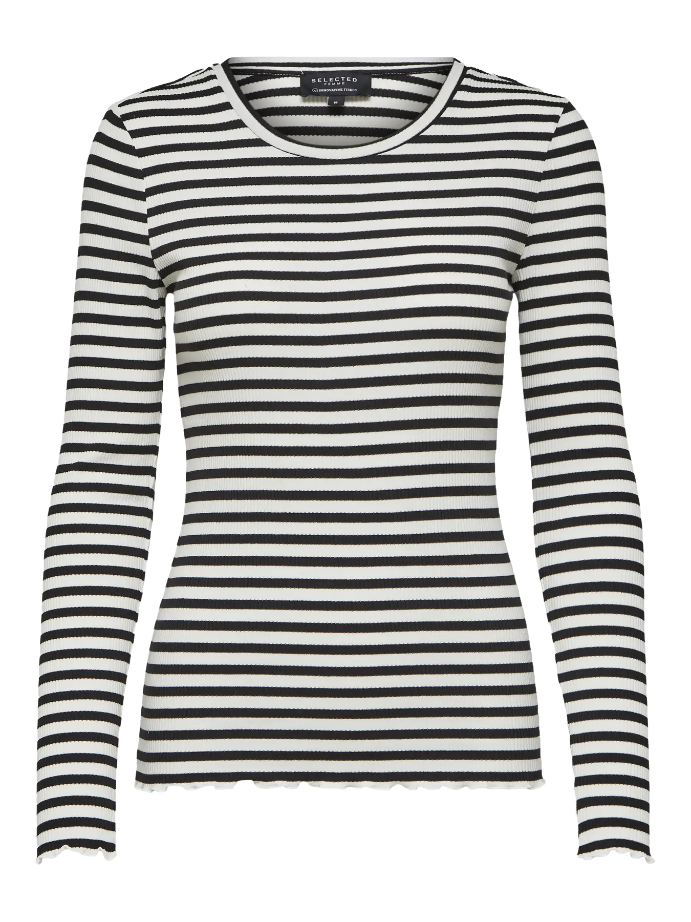 Selected Femme - Bluse - Sort/Hvid - Anna